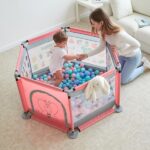 Baby Playpen Fencing for Kids Portable Safety Fence Barriers for Ball Pool for Kid Indoor Basketball Hoop