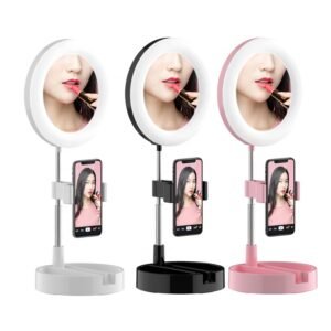 Live Makeup Multipurpose Desk Lamp with Mirror Phone Holder